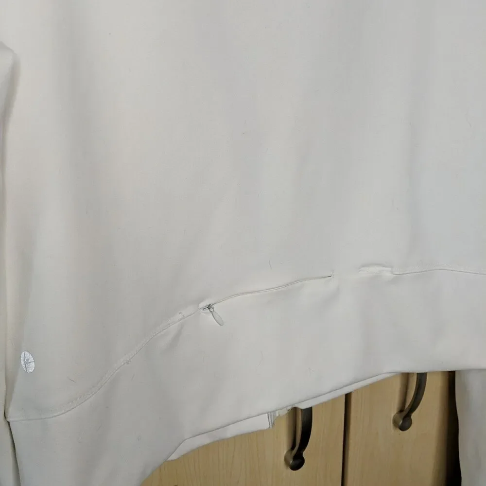 90 Degree Reflex White Compression Jacket Women Size XL  Very Fitted Full Zip